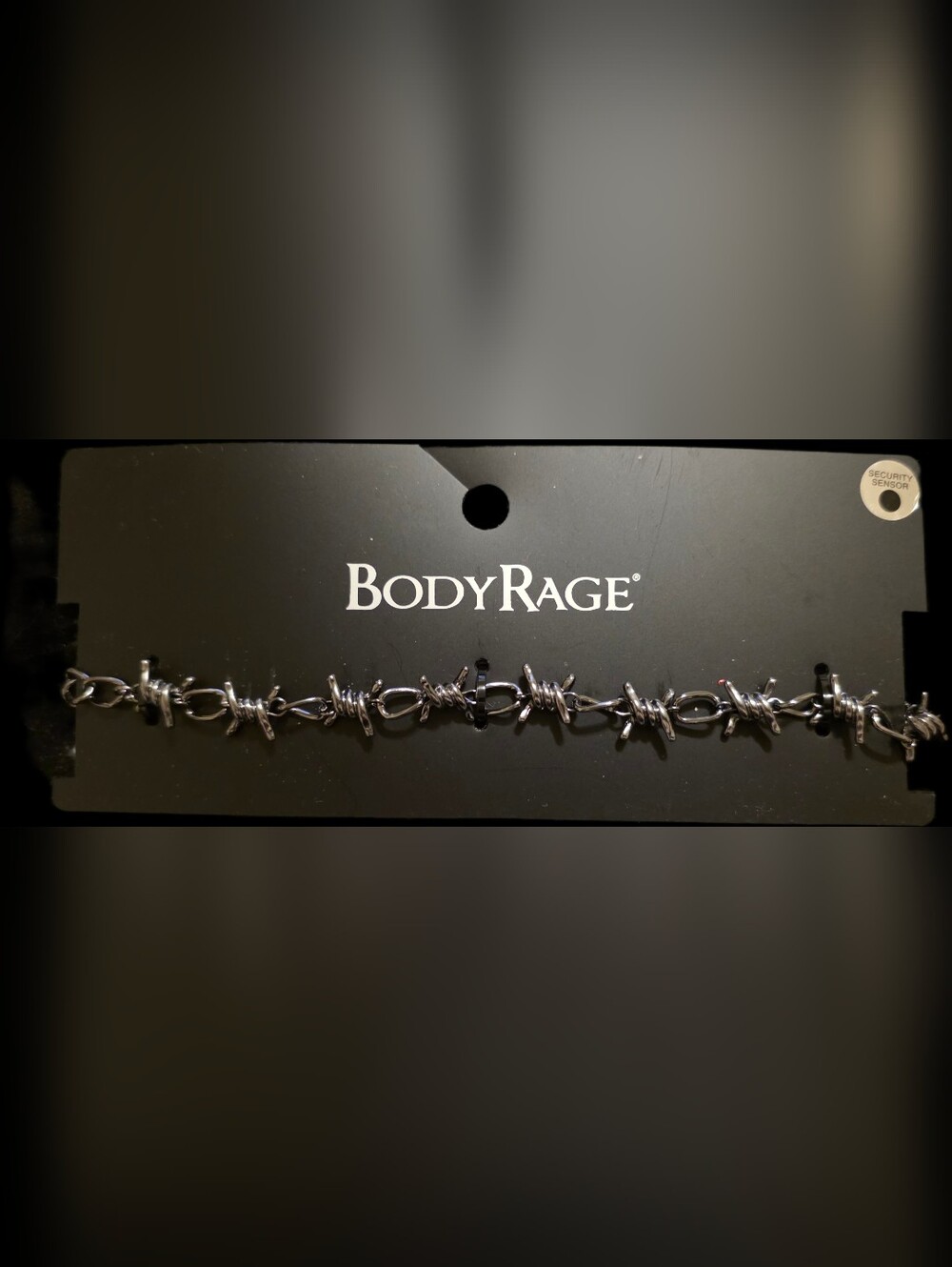 BodyRage Silvertone Barbed Wire Choker
